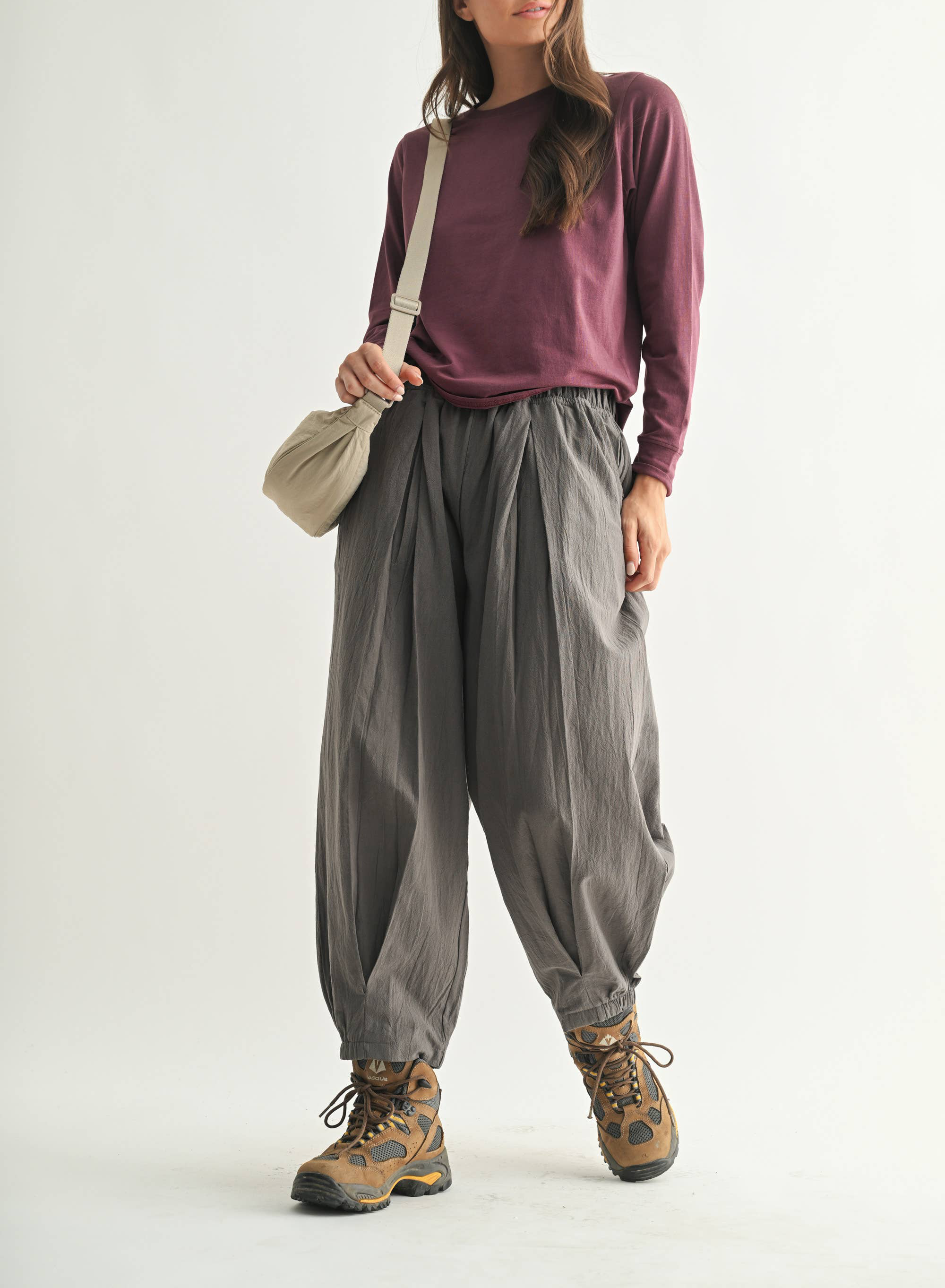 Vintage Plum Pima Cotton Relaxed Long Sleeve