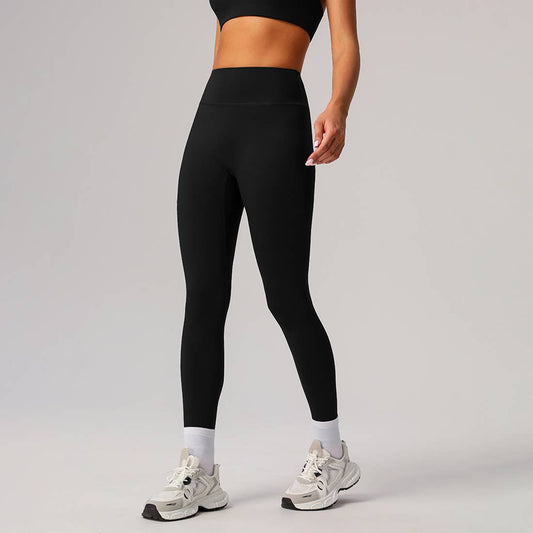 Women’s Seamless-Front Classic Sport Leggings – Black / Navy