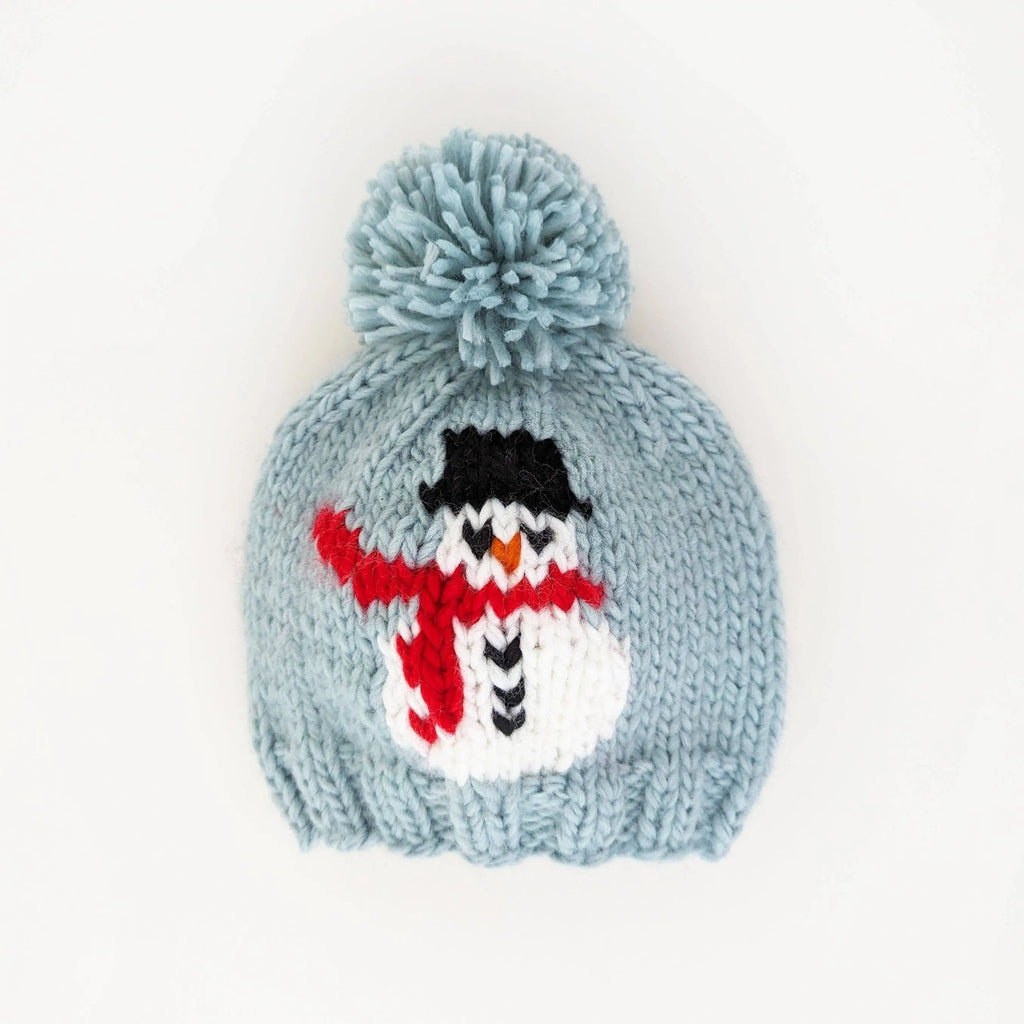 Frosty Snowman Surf Blue Beanie Hat - Baby Winter Hat
