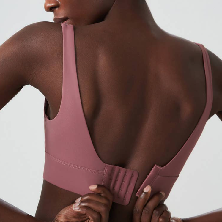 Women’s Adjustable High-Support Active Bra – Dusky Rose