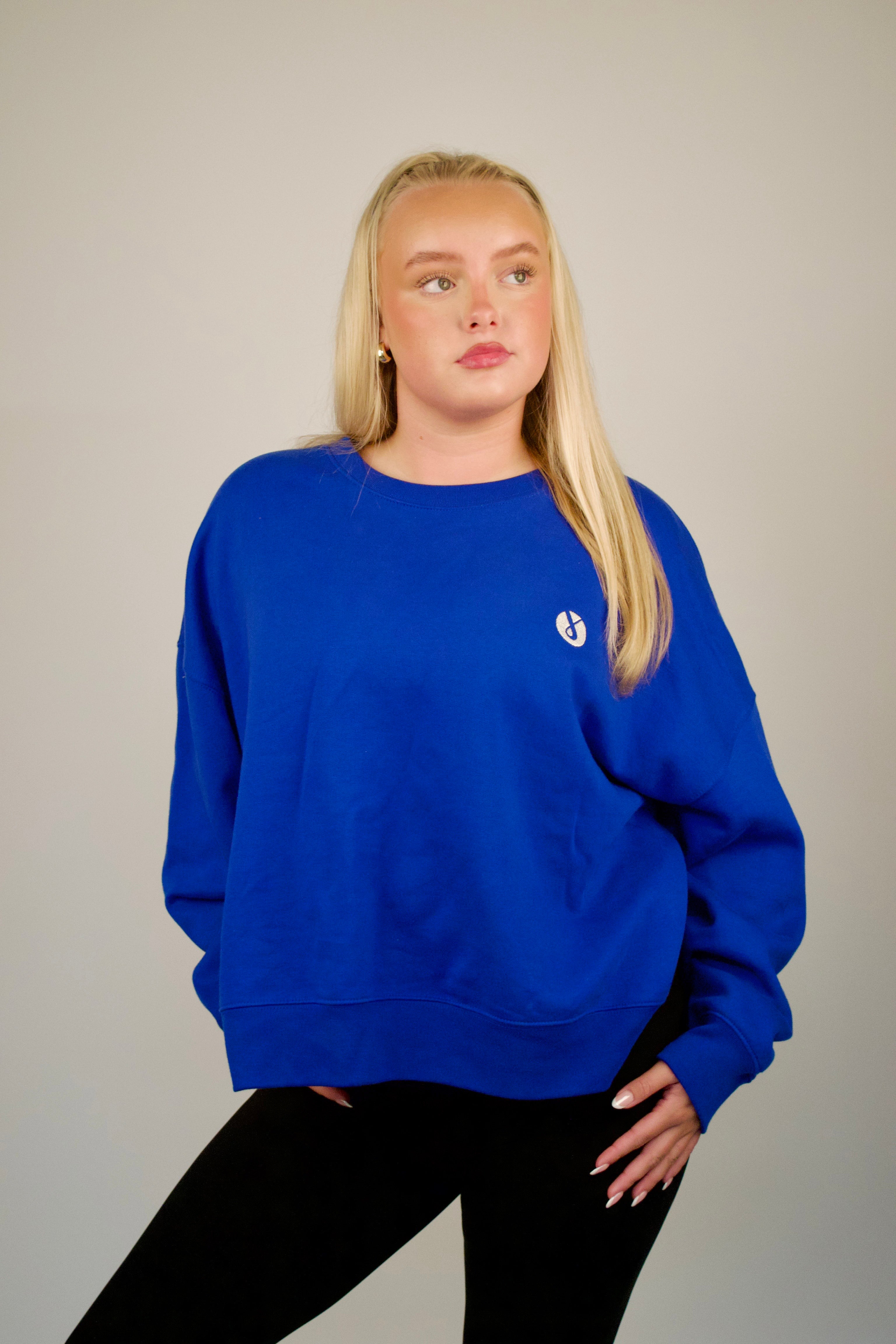Womens' Sweatshirt | Drop Shoulder Sweatshirt | Royal Blue