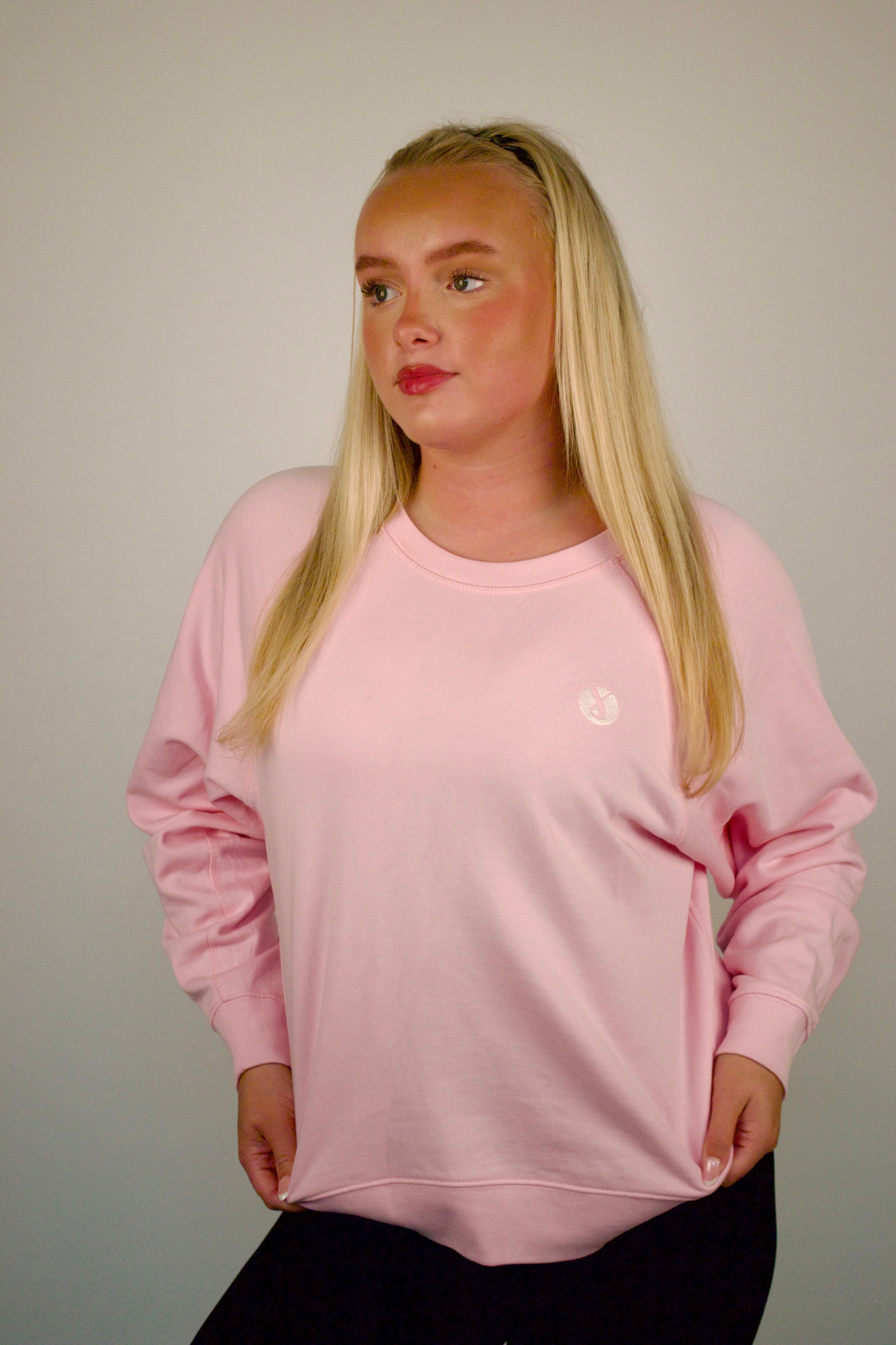 Womens' Sweatshirt | Raglan Sleeves Sweatshirt | Pink Sweatshirt