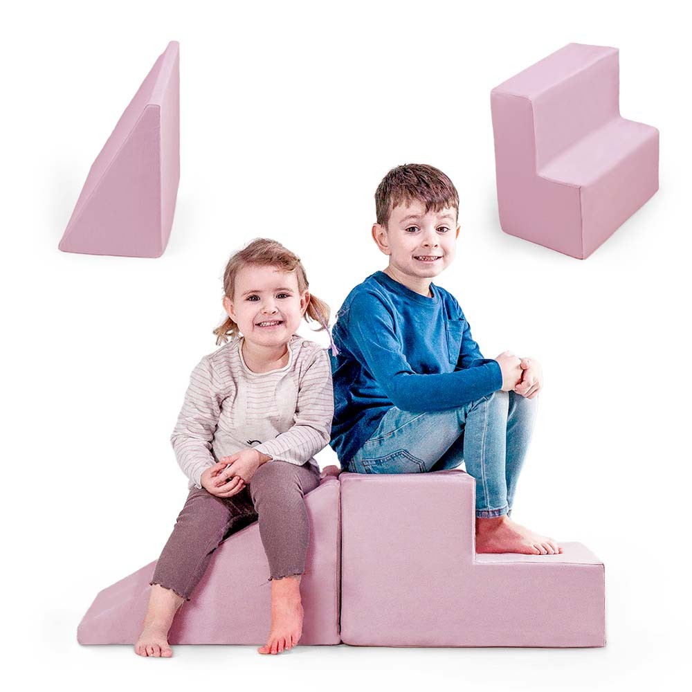 Baby Climbing Blocks | Foam Play Set | Climbing Blocks for Baby Softplay Set | Soft Play Slide and Step Set | Climbing Blocks for Toddlers | 100% ECO | Made in EU